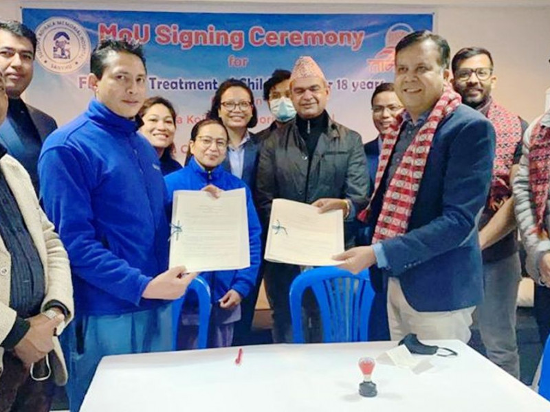 १८ वर्षमुनिका जलनपीडितको उपचार निःशुल्क गर्न पाल्पा सिमेन्ट र सुष्मा कोइराला मेमोरियल अस्पतालबीच सम्झौता